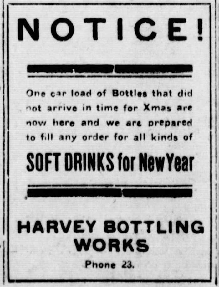 Newspaper ad - <i>The Calumet News</i>, 30 Dec 1912